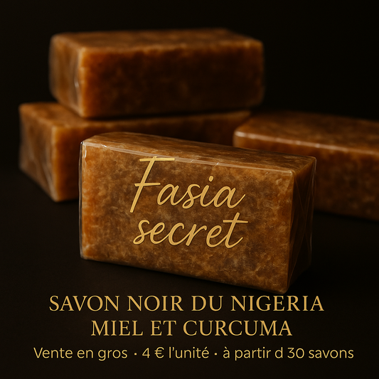Savon noir du Nigeria clarifiant CURCUMA ET MIEL à partir de 30 pièces