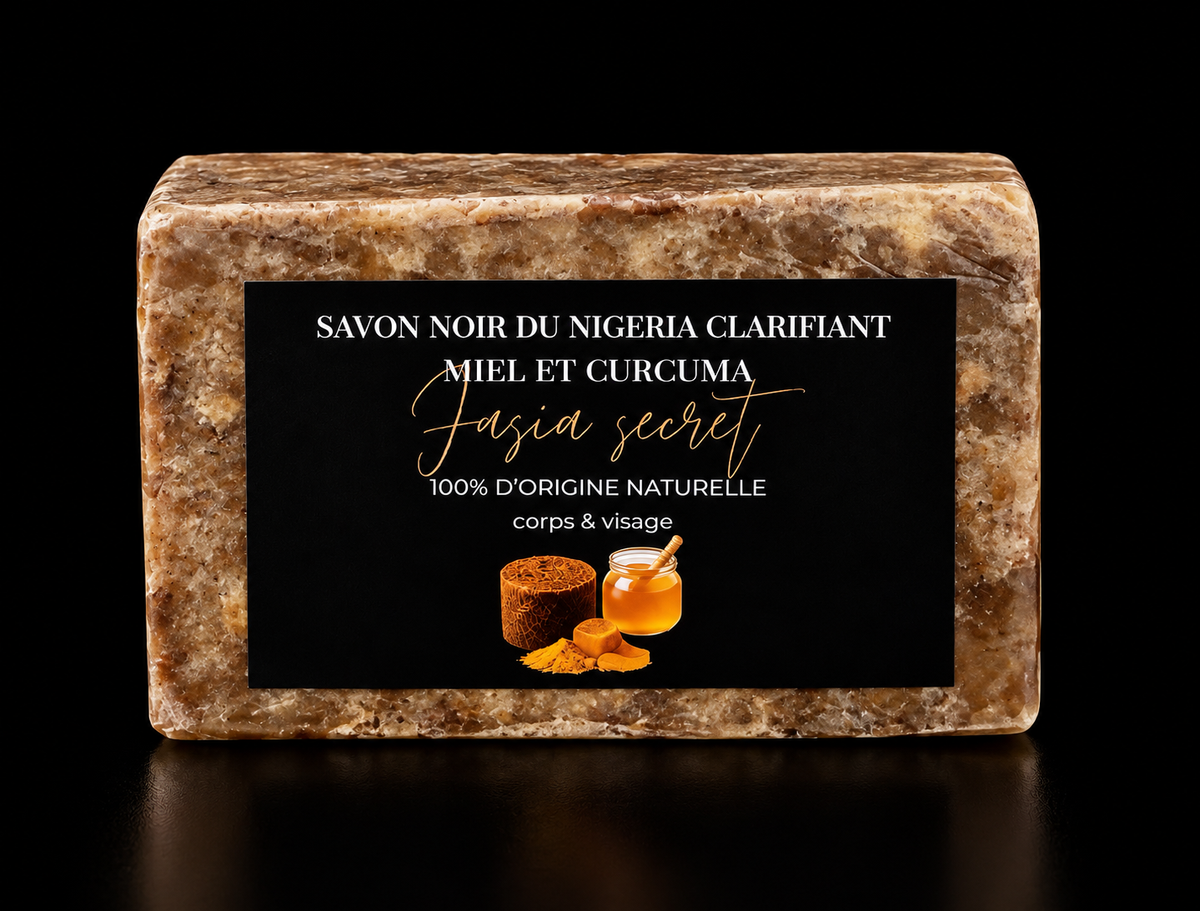 PACK GLOW ANTI-TACHES - 4
Savon Noir du Nigeria avec Curcuma & Miel = 20€ LE 5 ÈME OFFERT